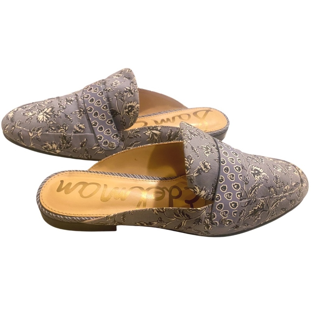 9.5M Sam Edelman Blue Floral/Paisley Mules